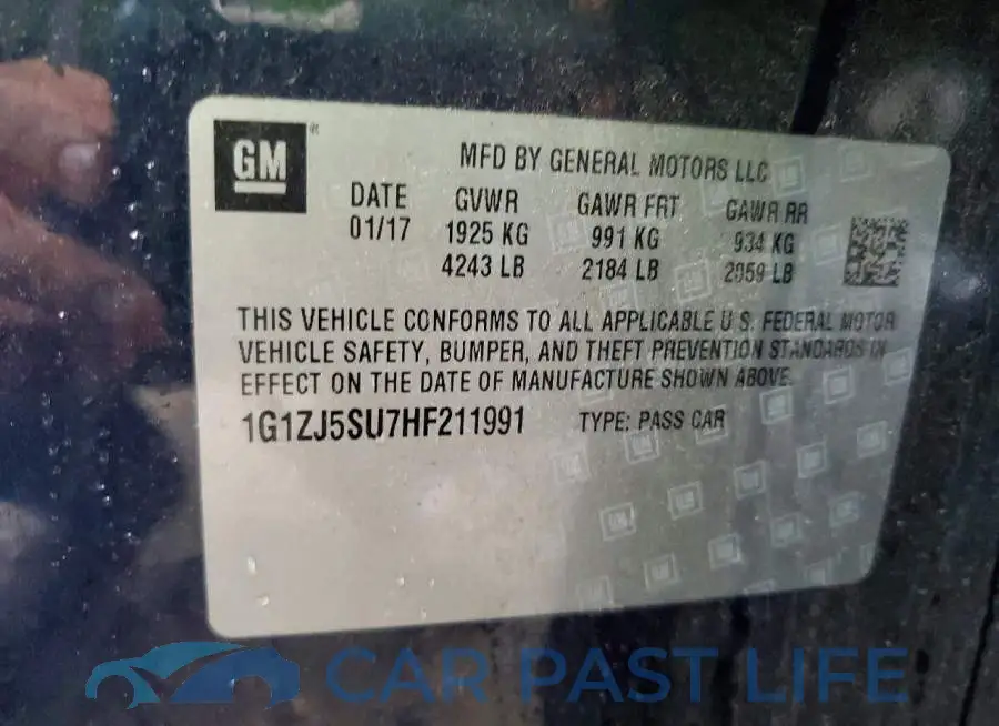 1G1ZJ5SU7HF211991# 12