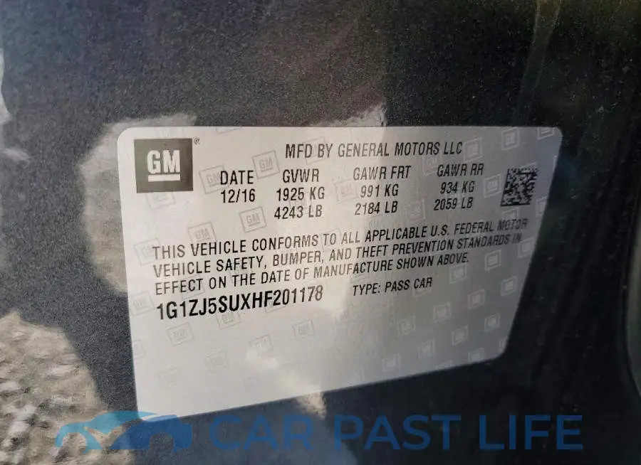1G1ZJ5SUXHF201178# 13