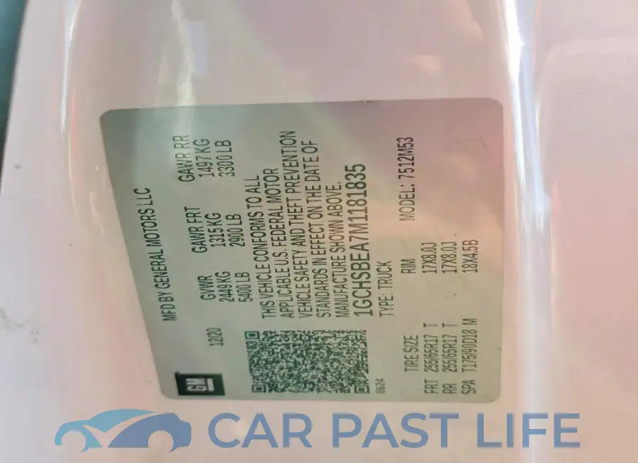 1GCHSBEA7M1181835# 12