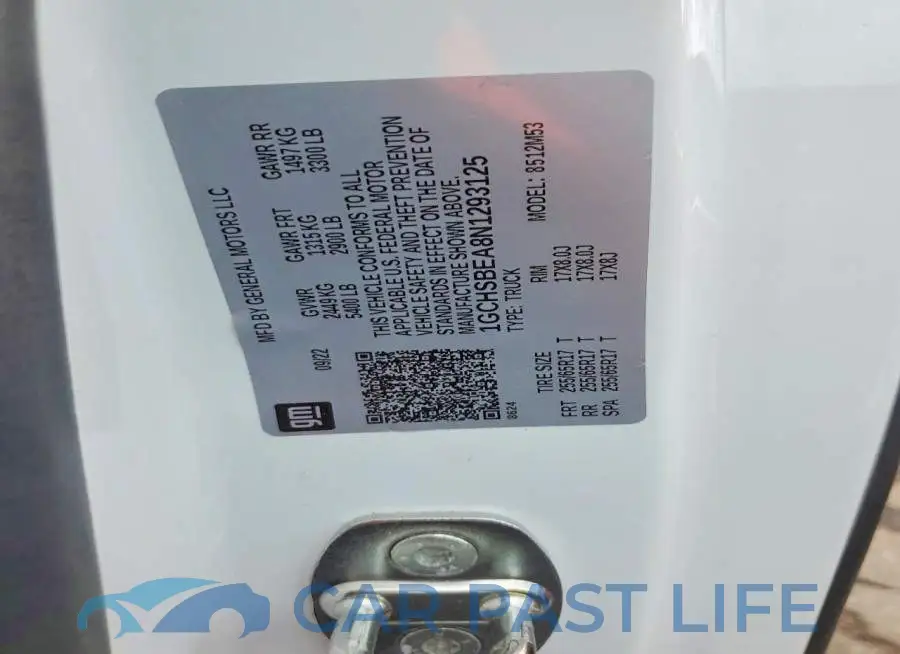 1GCHSBEA8N1293125# 13