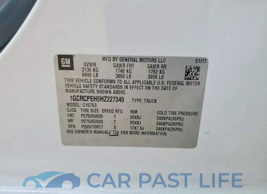 1GCRCPEH6HZ227349# 12