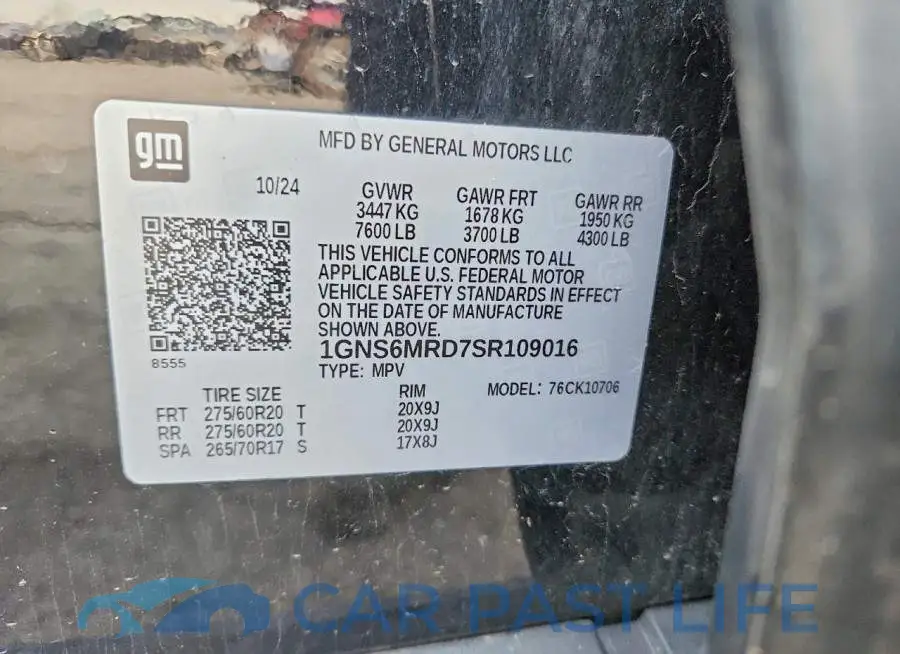 1GNS6MRD7SR109016# 13
