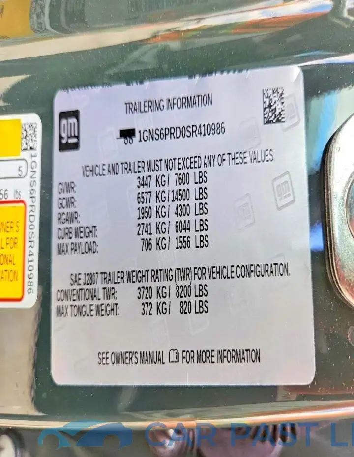1GNS6PRD0SR410986# 13