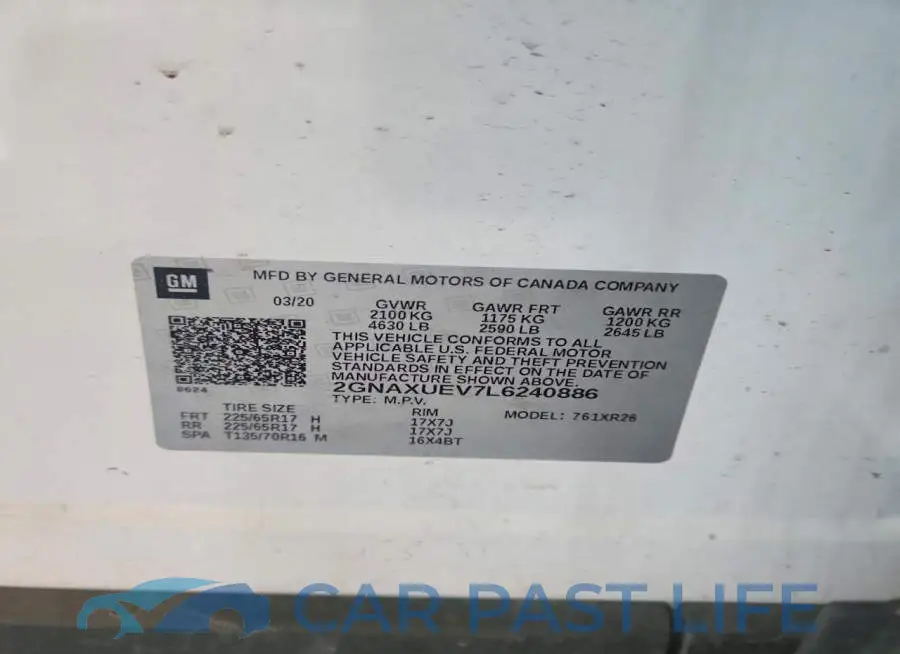 2GNAXUEV7L6240886# 13