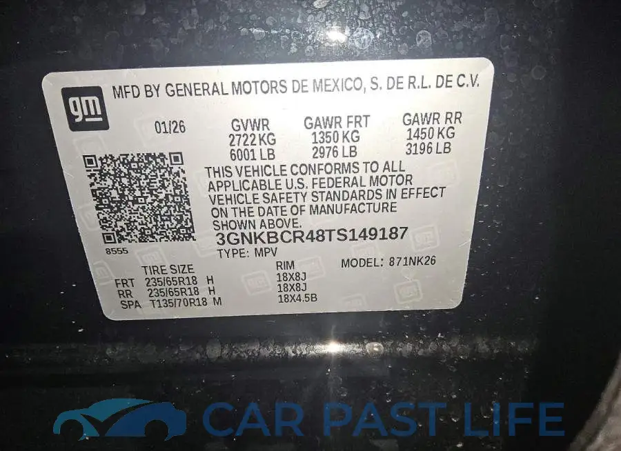 3GNKBCR48TS149187# 13