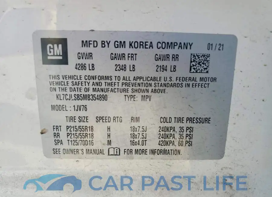 KL7CJLSB5MB354890# 13