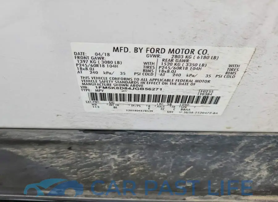 1FM5K8D84JGB56271# 13