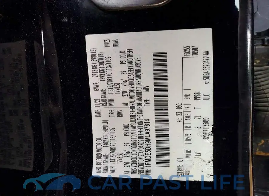 1FMDE5DH9MLA97814# 12
