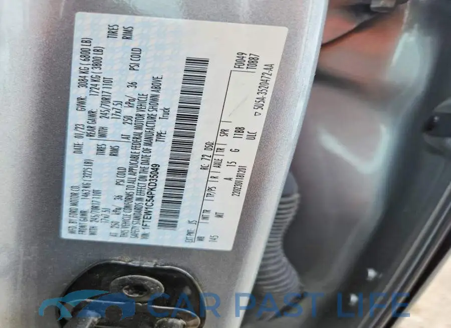 1FTEW1C54PKD35049# 12