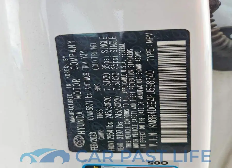 KM8R4DGE4PU598340# 13