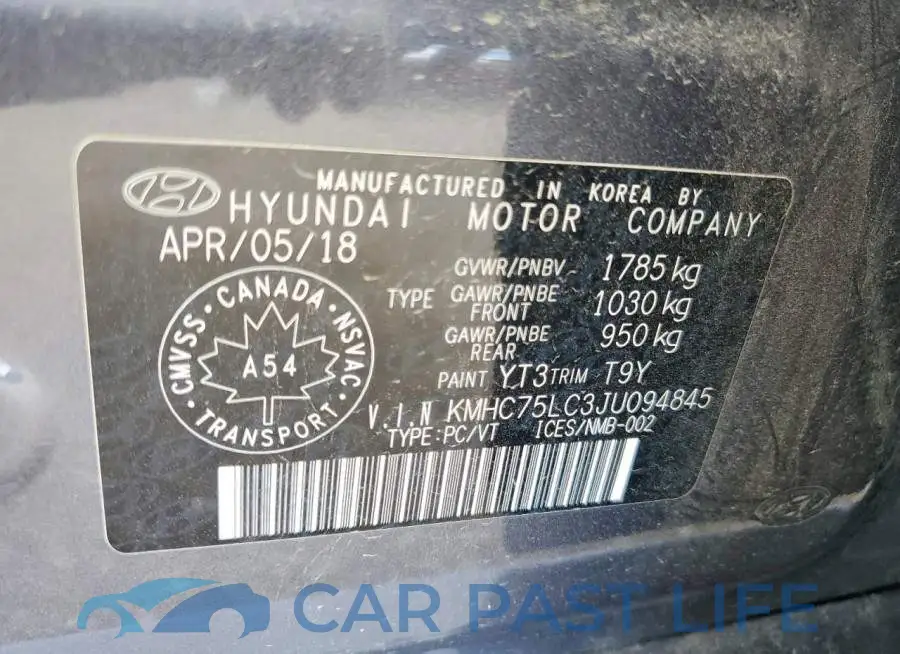 KMHC75LC3JU094845# 12
