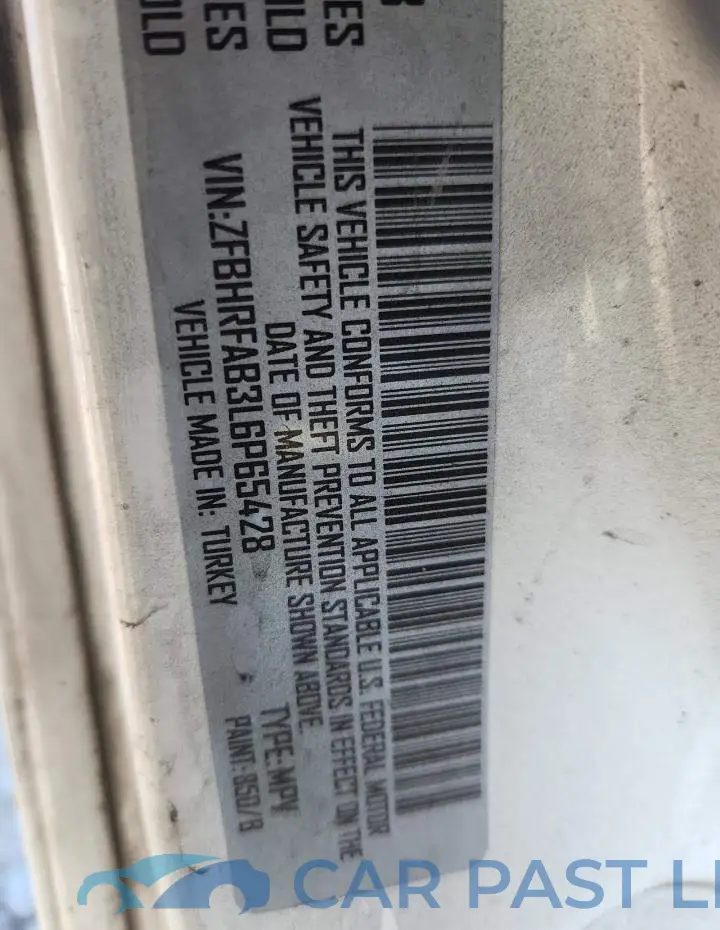 ZFBHRFAB3L6P65428# 14