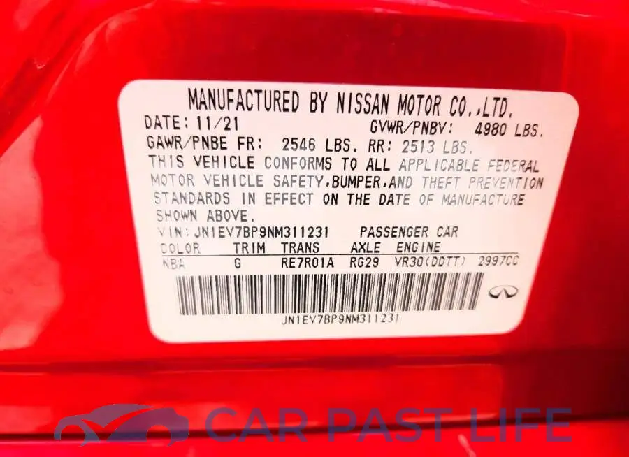JN1EV7BP9NM311231# 13