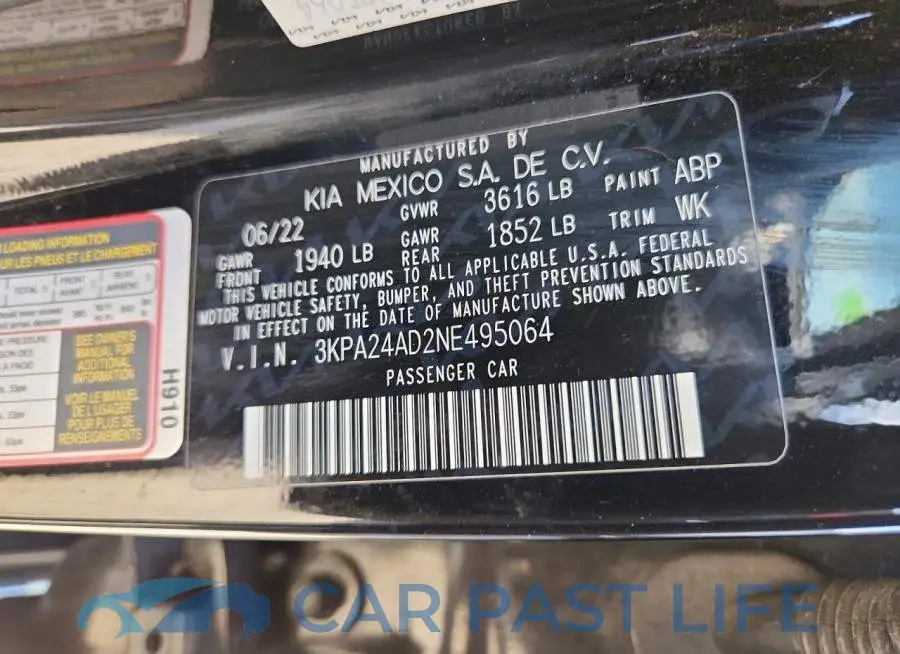 3KPA24AD2NE495064# 13