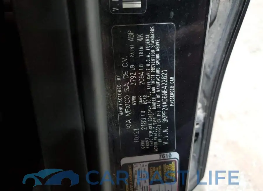 3KPF24AD6NE422821# 13