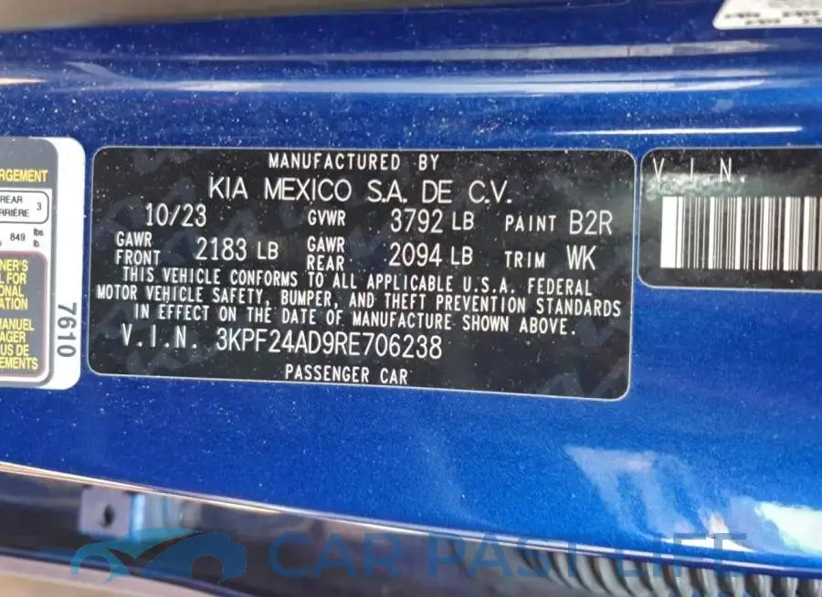 3KPF24AD9RE706238# 12