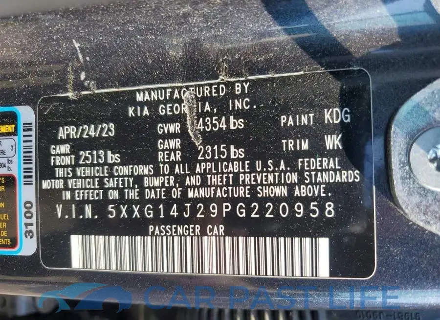 5XXG14J29PG220958# 12