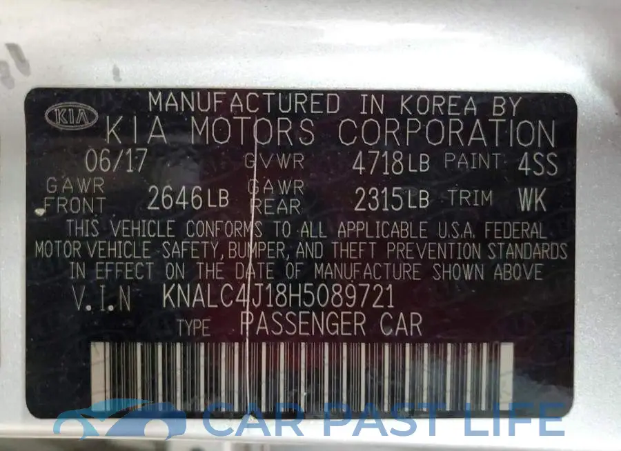 KNALC4J18H5089721# 12
