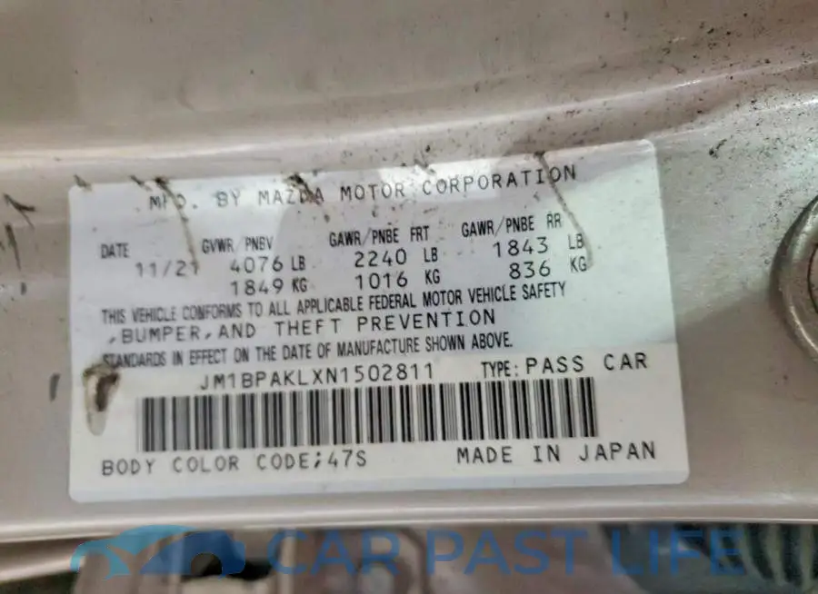 JM1BPAKLXN1502811# 12
