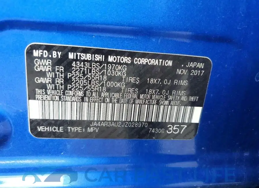 JA4AR3AU2JZ028970# 13