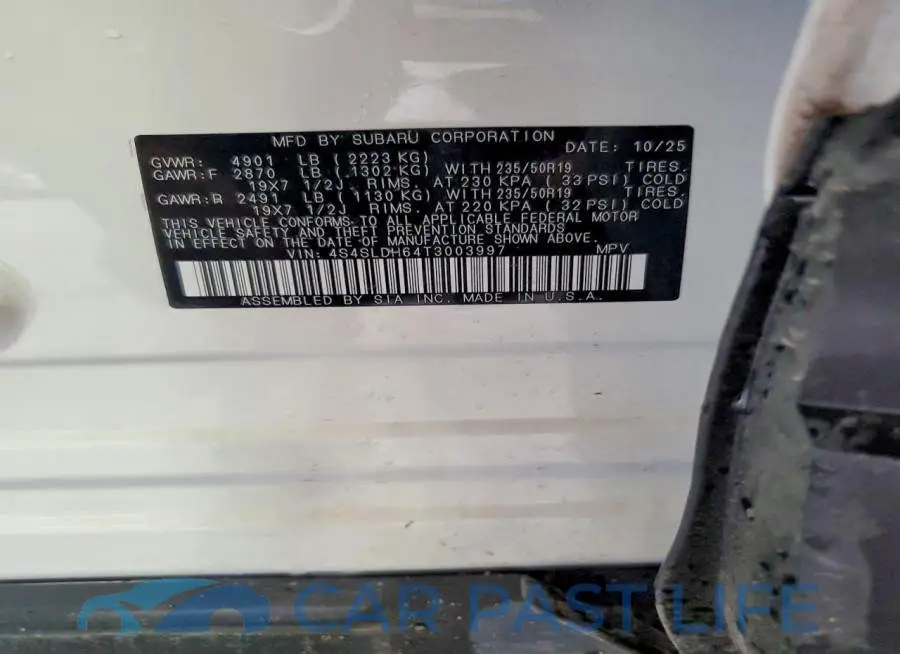 4S4SLDH64T3003997# 13