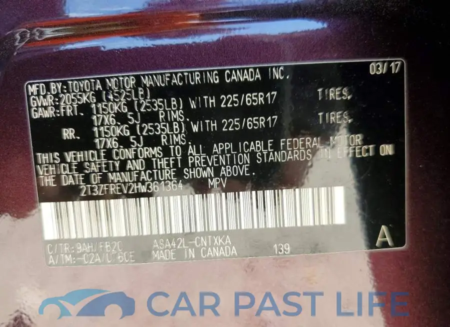 2T3ZFREV2HW361364# 13