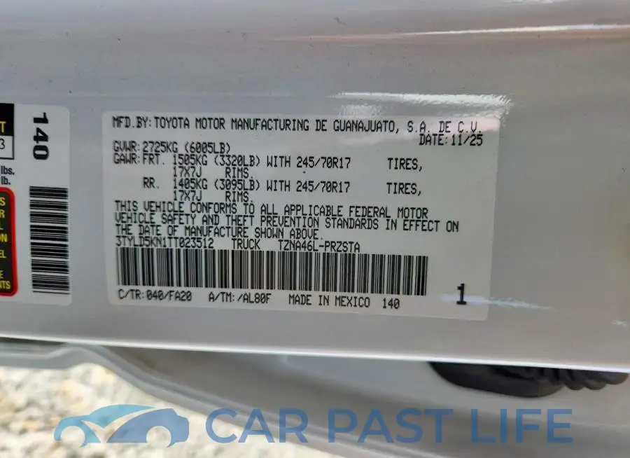 3TYLD5KN1TT023512# 12