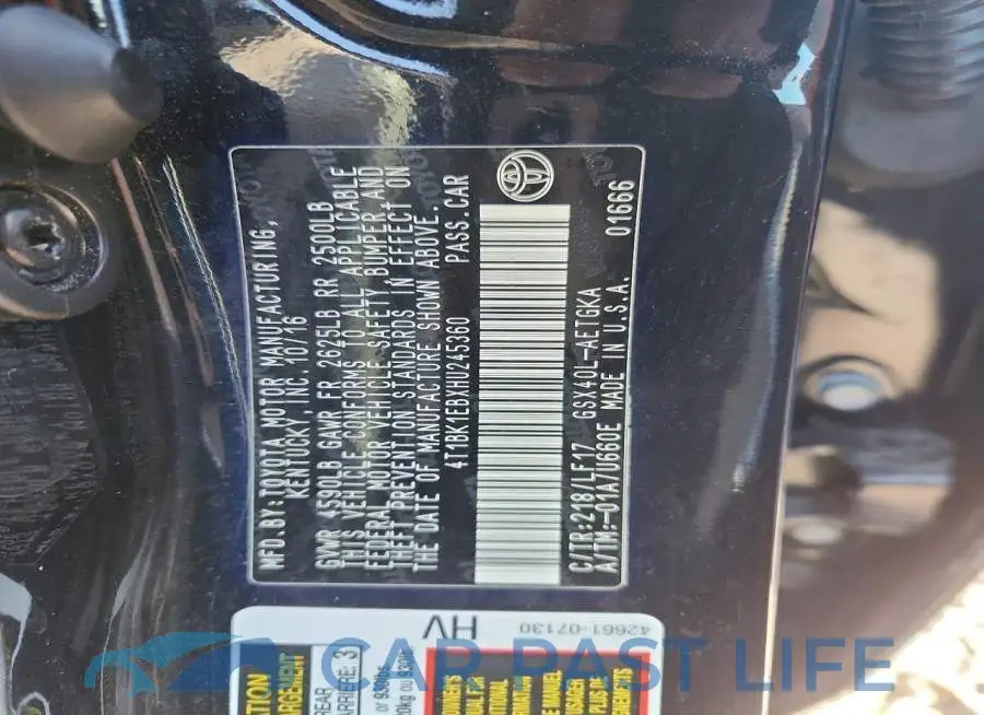 4T1BK1EBXHU245360# 13