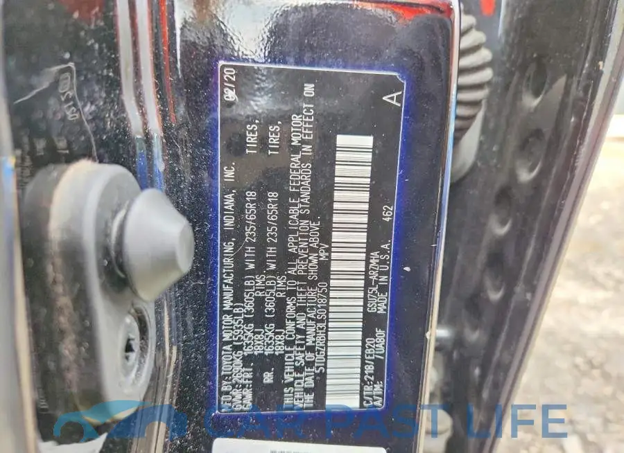5TDGZRBH3LS018750# 13