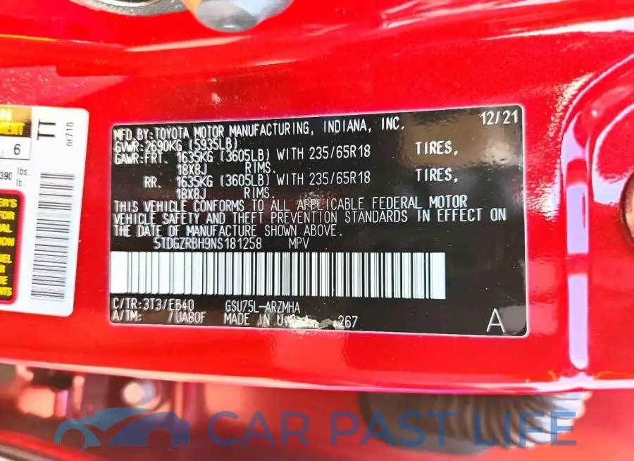 5TDGZRBH9NS181258# 13