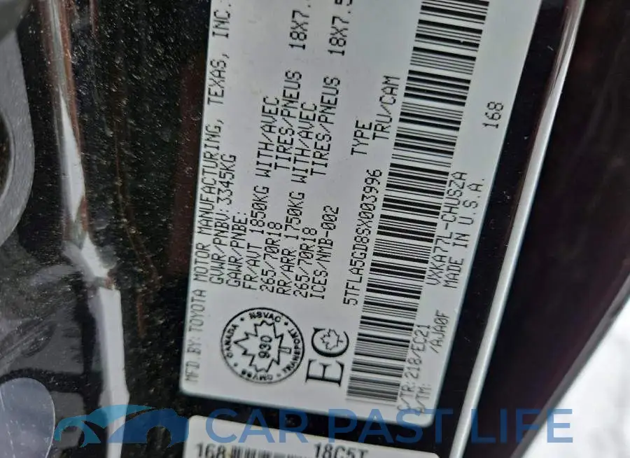 5TFLA5GD8SX003996# 12