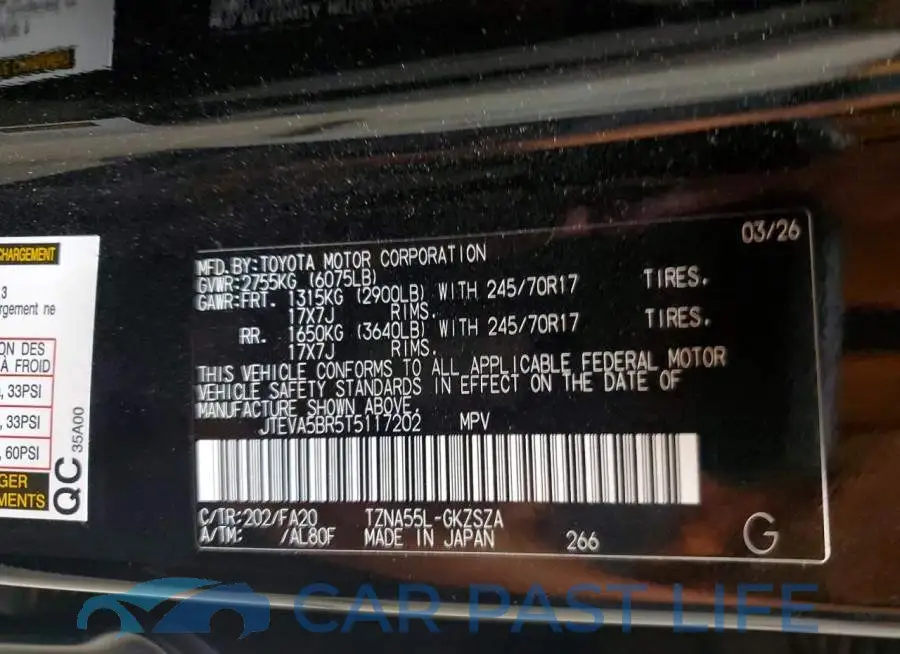 JTEVA5BR5T5117202# 14