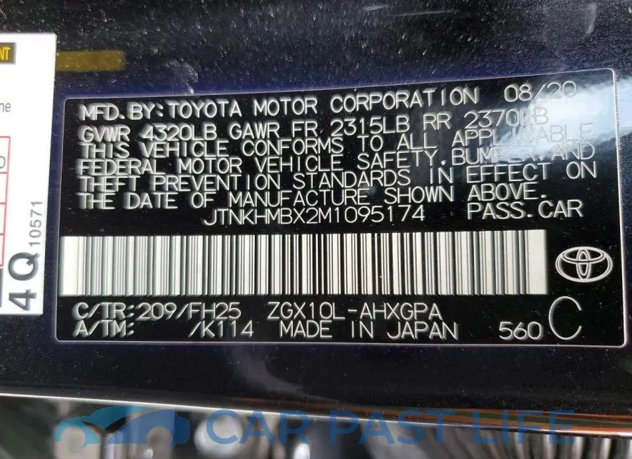 JTNKHMBX2M1095174# 13