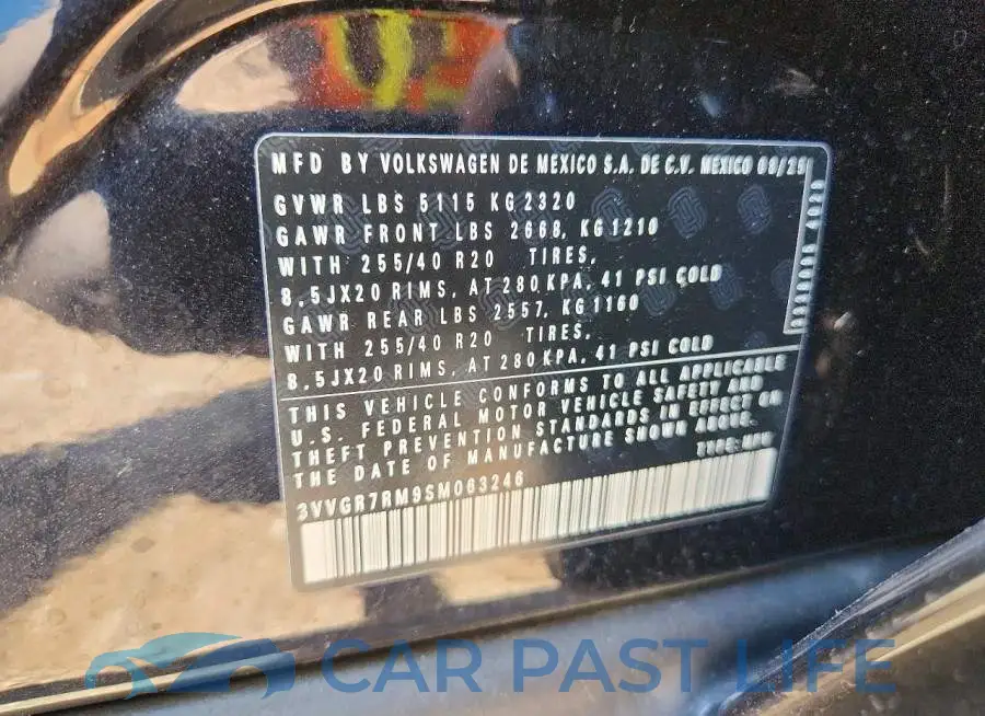 3VVGR7RM9SM063246# 12