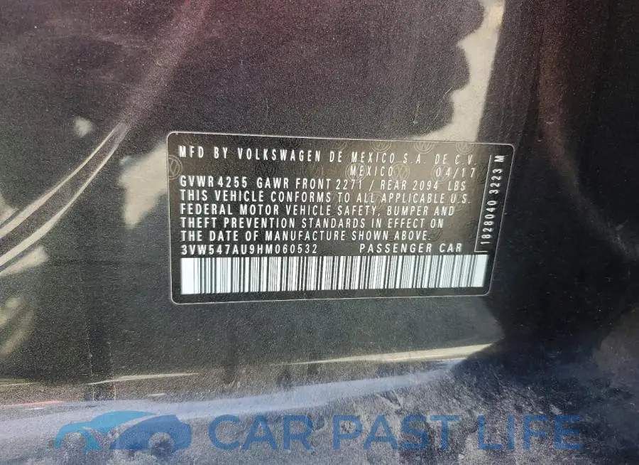 3VW547AU9HM060532# 12