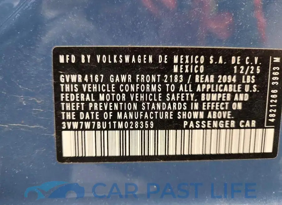3VW7W7BU1TM028359# 13
