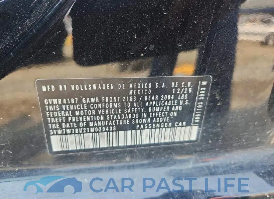 3VW7W7BU2TM029438# 13