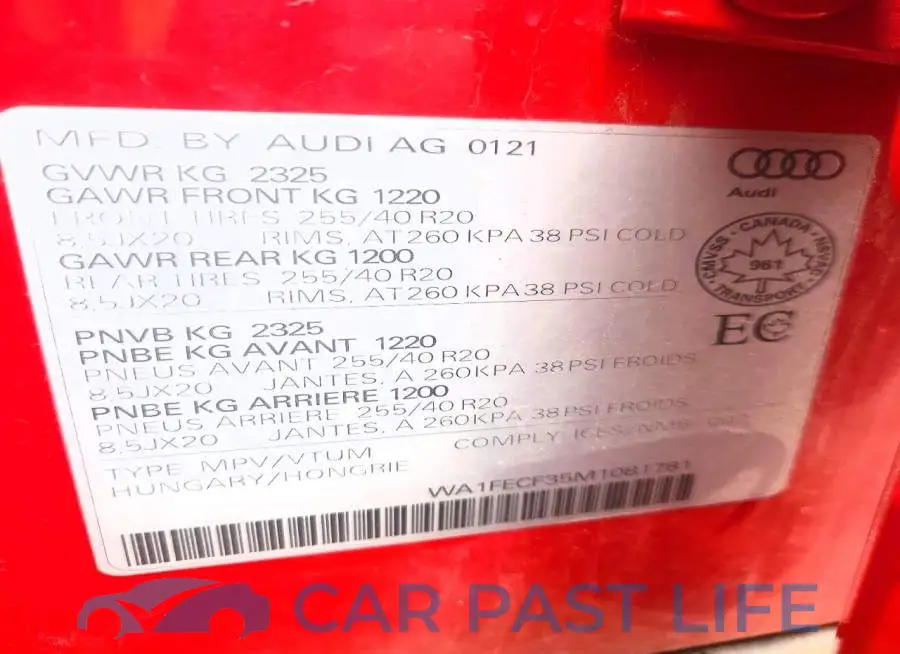 WA1FECF35M1081781# 13