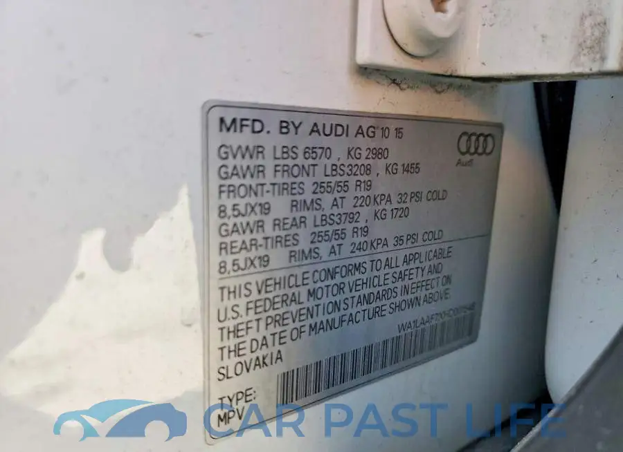WA1LAAF7XHD001546# 14
