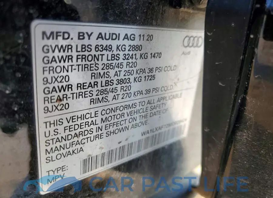 WA1LXAF72MD020424# 13
