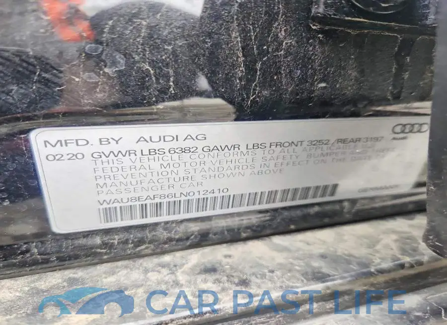 WAU8EAF86LN012410# 13
