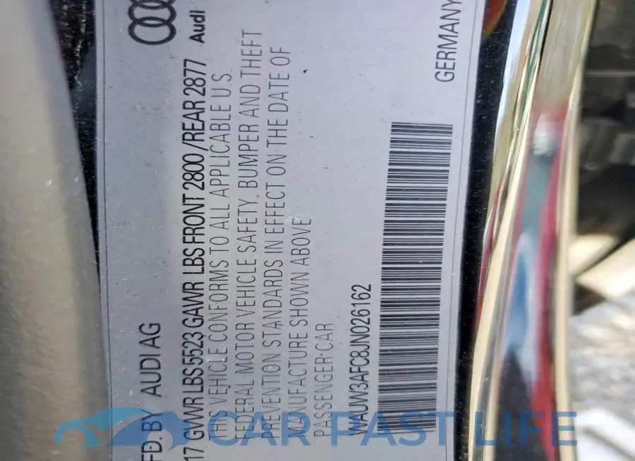 WAUW3AFC8JN026162# 13
