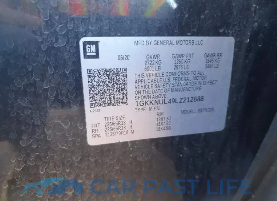 1GKKNUL49LZ212688# 12