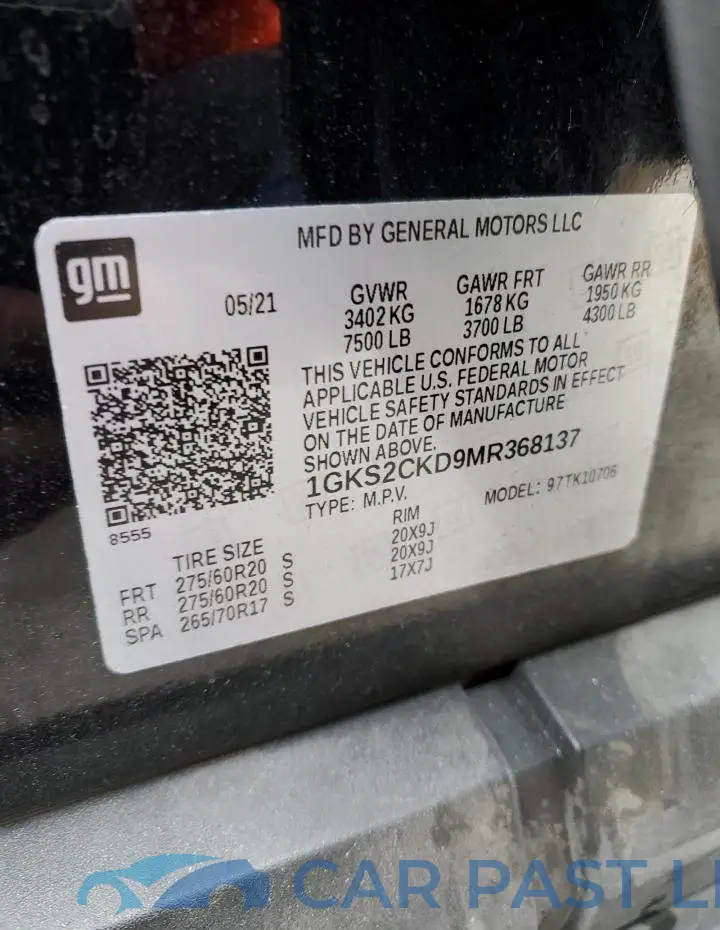 1GKS2CKD9MR368137# 13