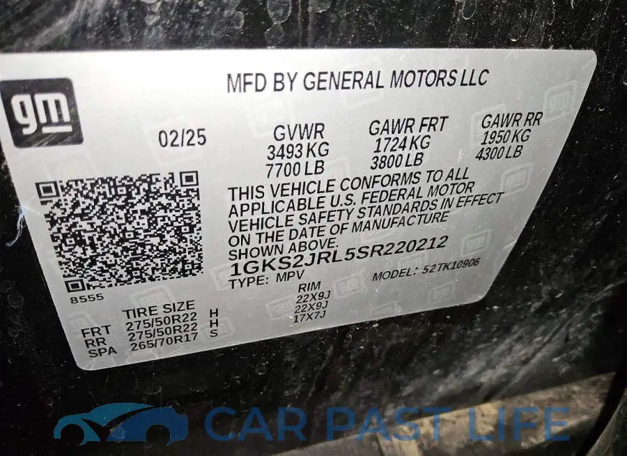 1GKS2JRL5SR220212# 13