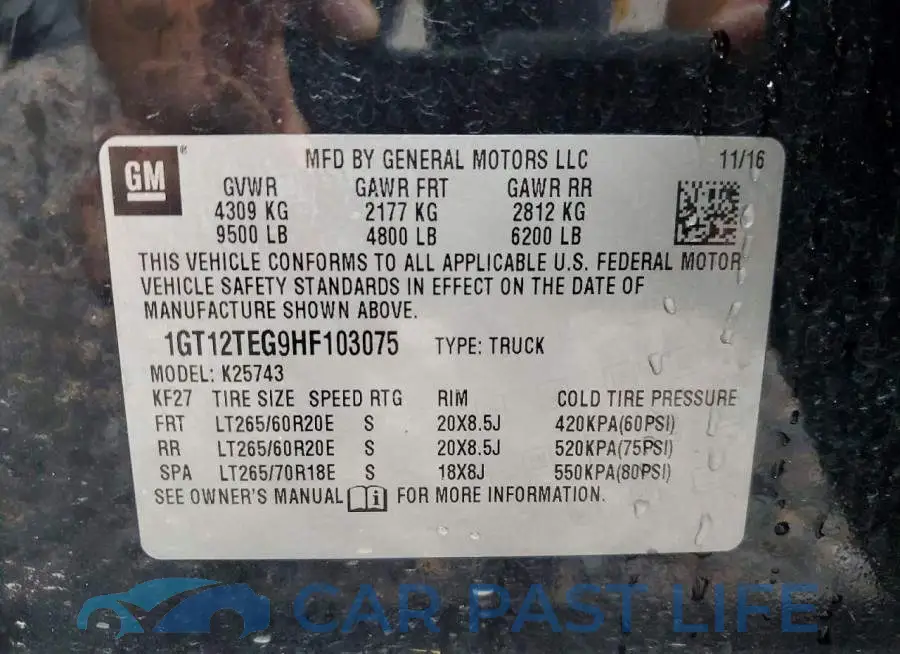1GT12TEG9HF103075# 12