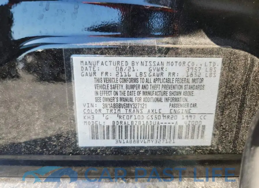 3N1AB8BV6MY327121# 12