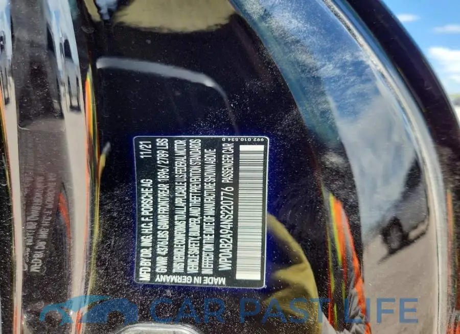 WP0AB2A94NS220776# 12