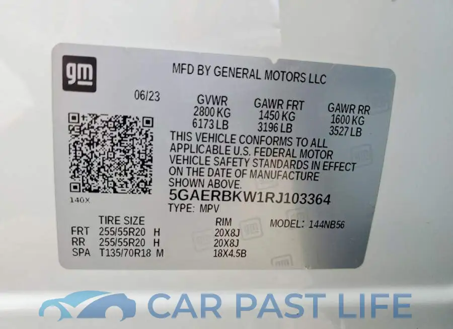 5GAERBKW1RJ103364# 13