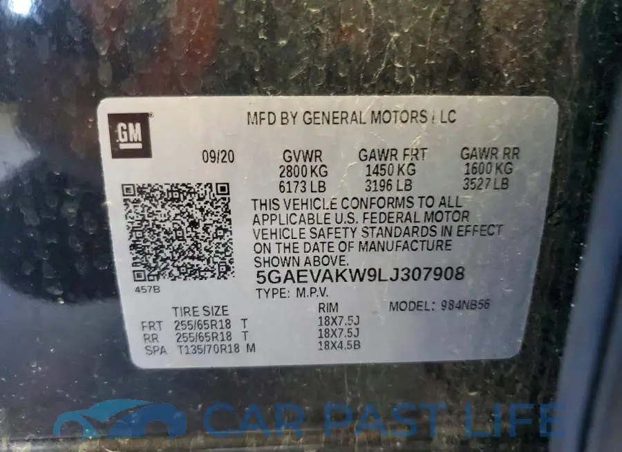 5GAEVAKW9LJ307908# 13